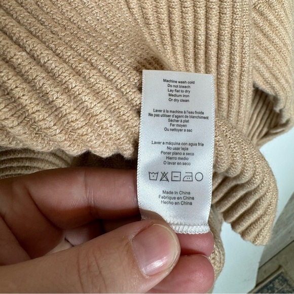 Lunya Reversible Ribbed Cotton Silk Blend Sweater Size Large - Picture 8 of 8